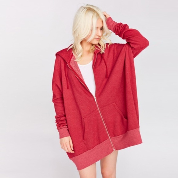 Make Offer Wildfox Essentials Charmed Hoodie Red - Picture 2 of 8